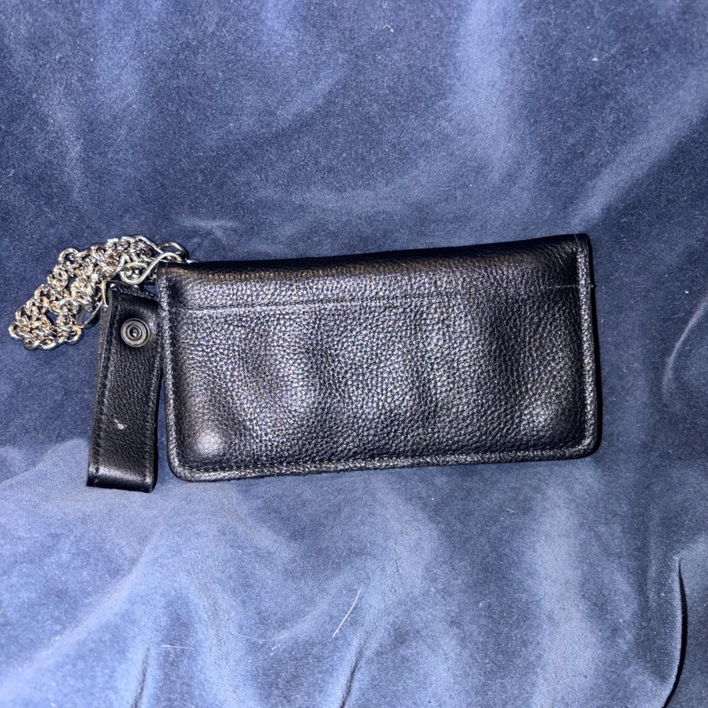 Harley-Davidson 100th anniversary Black Leather Men's Chain Wallet - Picture 3 of 4